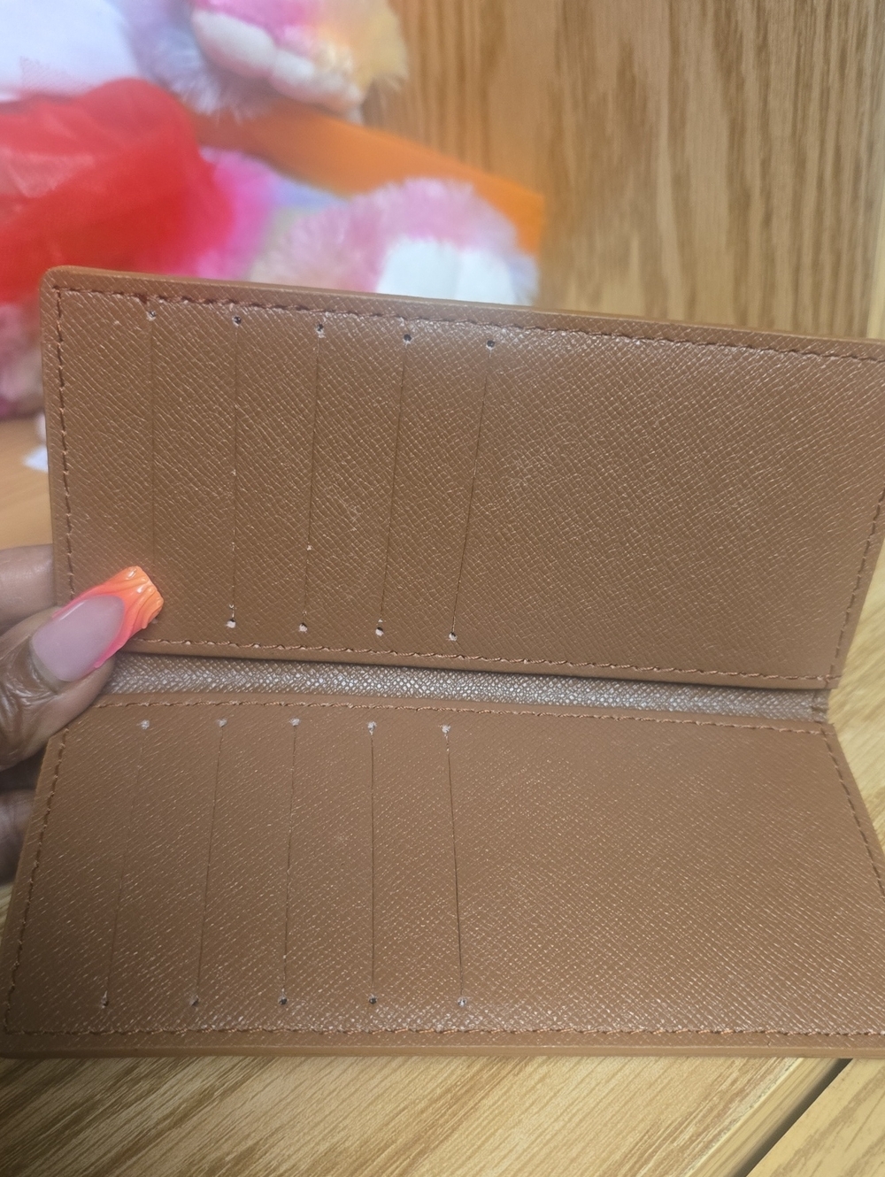 MCM Orange Printed Leather Card Holder - Picture 5 of 6